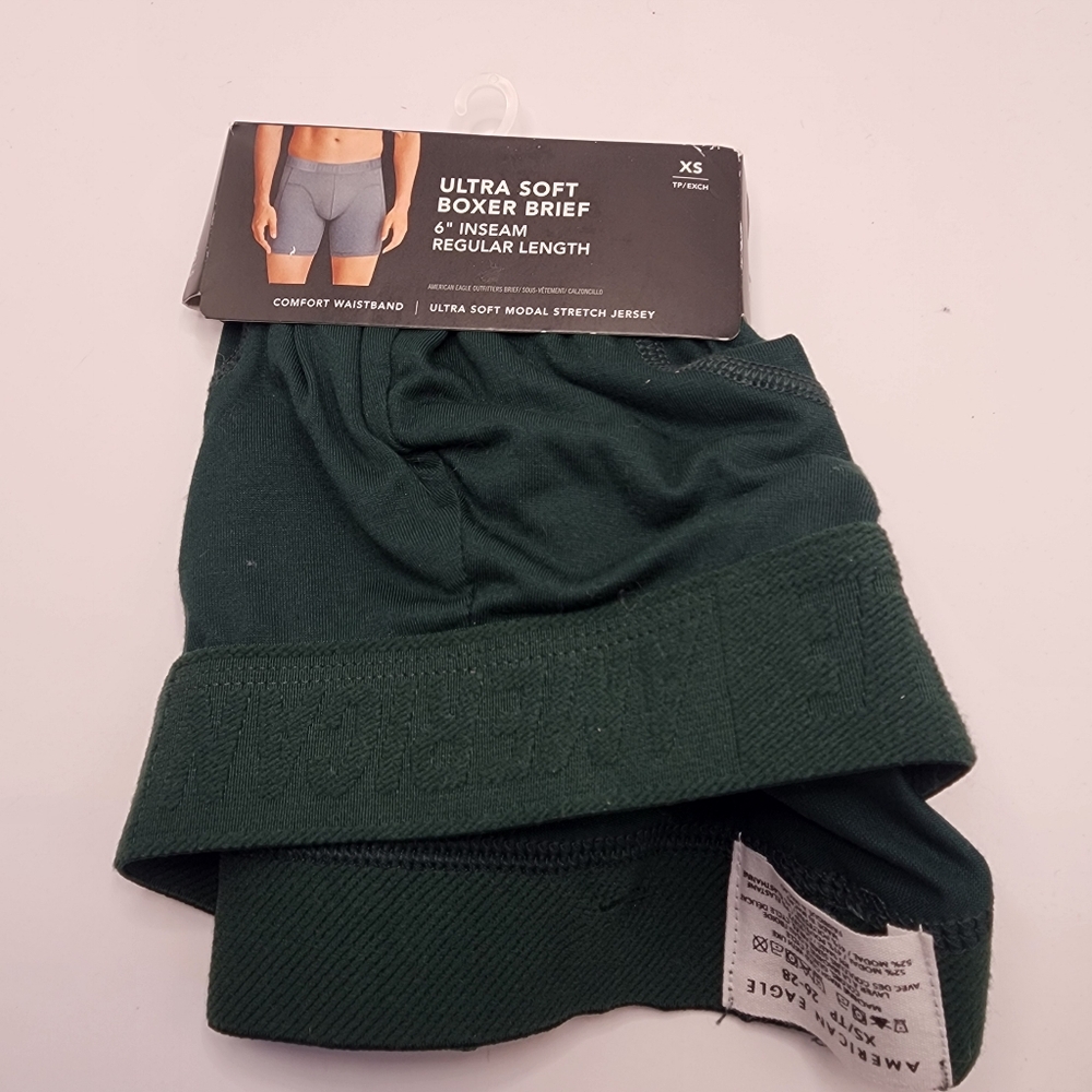 American Eagle Ultra Soft Green Boxer Brief Nwt Size Xs